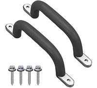 Dolibest 2 Pack Climbing Handles, 18cm Non-slip Solid Playground Hand Grips Metal Climbing Frame Grab for Swing Set/Playset/Playhouse/Play Park/Indoor Outdoor Monkey Bars/Treehouse/Bunk Bed