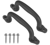 Dolibest 2 Pack Climbing Handles, 18cm Non-slip Solid Playground Hand Grips Plastic Climbing Frame Grab for Swing Set/Playset/Playhouse/Play Park/Indoor Outdoor Monkey Bars/Treehouse/Bunk Bed, Black