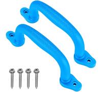 Dolibest 2 Pack Climbing Handles, 18cm Non-slip Solid Playground Hand Grips Plastic Climbing Frame Grab for Swing Set/Playset/Playhouse/Play Park/Indoor Outdoor Monkey Bars/Treehouse/Bunk Bed, Blue
