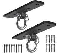 Dolibest 2pcs Punching Bag Hanger, Boxing Ceiling Hook Punch Holder 4 Hole Swing Bracket Swivel for Hanging Heavy Bag Hammock Chair Wood/Concrete Wall Beam Mount, up to 600lbs