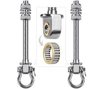 Dolibest 2pcs Swing Hanger with Bearing, 175mm Heavy Duty Hammock Hook M10 Hanging Chair Screw Eye Bolt Swivel Ceiling Beam Mounting Bracket for Yoga Rope/Aerial Hoop/Punching Bag/Sandbag, 1500lbs