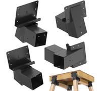 Dolibest Deer Stand Brackets, 4 Pack Outdoor Compound Angle Bracket (90 x 90mm) Elevator Hardware for Tree House/Hunting Blind/Tree Stand/Observation Deck Platform/Climbing Frame and Playset Tower