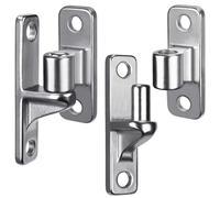 Dolibest Gate Hinge, 2pcs Hook on Plate 16mm Pin Hanger with Eye Hinge Wall Mount Gate Hinges Stainless Steel Garden Gate Hardware for Field Farm Gate Wooden/Concrete Fence Post Mounting Bracket