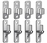 Dolibest Gate Hinge, 4pcs Hook on Plate 16mm Pin Hanger with Eye Hinge Wall Mount Gate Hinges Stainless Steel Garden Gate Hardware for Field Farm Gate Wooden/Concrete Fence Post Mounting Bracket