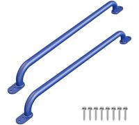 Dolibest Grab Rail, 103cm Kids Grab Bar Climbing Handle Handrail Staircase Hand Rail 2pcs Disabled Elderly Safety Hand Grip for Indoor Outdoor Front Door Step/Garden/Shower/Bath/Toilet,Flat Base/Blau