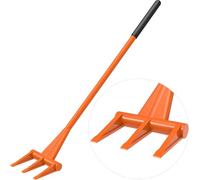 Dolibest Heavy Duty Crowbar, 142cm Long Handled Pry Bar Straight Large Wrecking Bar Roughneck Utility Bar Skirting Removal Tool Pallet Buster Breaker Demolition Tool with Soft Ergonomic Handle Sleeve