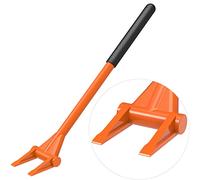 Dolibest Heavy Duty Crowbar, 70cm Long Handled Pry Bar Straight Large Wrecking Bar Roughneck Utility Bar Skirting Removal Tool Pallet Buster Breaker Demolition Tool with Soft Ergonomic Handle Sleeve