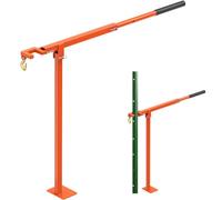 Dolibest Heavy-Duty Fence Post Pullers, T-Post Puller & Length Adjustable Handle（36"-49"）-Fence Post Puller Tool Labor-Saving T-Post Removal Tool for Round Fence Posts, Sign Posts and Tree Stumps