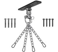 Dolibest Heavy Duty Punching Bag Hanger with Chains, 900LB Capacity 360°+180° Rotation Ceiling Hook, Universal Mount for Boxing MMA Heavy Bags, Home Gym & Training Systems (Easy Install)