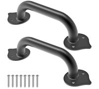 Dolibest Pull Door Handle, 23cm Barn Sliding Gate Handle 2pcs Heavy Duty Metal Internal Grab Handle Grip for Outdoor Wooden Gate/Garage/Front Door/Bathroom/Cabinet/Drawer/Closet with Hardware