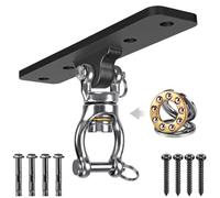 Dolibest Punch Bag Hanger Boxing Ceiling Hook 4 Hole Swing Beam Bracket | Climbing Frame Wooden Concrete,Swivel,Hanging Chair Punching Bag Yoga Rope Chain Fitness Ring,4 Hole,Screw Anchor
