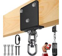 Dolibest Punching Bag Hanger, Beam Mount Boxing Bag Bracket 360 Swivel Heavy Bag Hanging Hook Swing Hammock Chair Suspension Kit with Carabiner for Speeding Exercise Muay Thai Training, 1000lbs