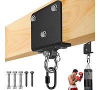 Dolibest Punching Bag Hanger, Beam Mount Boxing Bag Bracket Swivel Heavy Bag Hanging Hook Swing Hammock Chair Suspension Kit with Carabiner for Speeding Exercise Muay Thai Training, 1000lbs