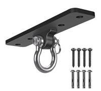Dolibest Punching Bag Hanger, Boxing Ceiling Hook Punch Holder 4 Hole Swing Bracket Swivel for Hanging Heavy Bag Hammock Chair Wood/Concrete Wall Beam Mount, up to 600lbs