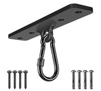 Dolibest Punching Bag Hanger, Boxing Ceiling Hook Punch Holder 4 Hole Swing Bracket with Gourd-shaped Carabiner for Hanging Heavy Bag Hammock Chair Wood/Concrete Wall Beam Mount, up to 600lbs