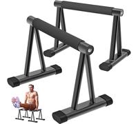 Dolibest Pushup Stand, Calisthenics Parallettes 2pcs Fitness Press Up Bars 31cm Medium Home Gym Dip Handstand Paralle Bar with Foam-wrap Handle Men exercise Equipment for L-Sit/Body Building/Workout