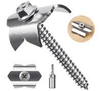 Dolibest Wire Fencing Staple, 200pcs Fence Staple Nail 4cm Screw Fence Fastener U-shaped Stainless Steel Reusable Fixing Nail for Wooden Farm Gate Post Repairing Steel Cramp Woven Wire with M8 Adapter