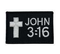 DoLife Attached John 3:16 Hook and Loop Patches for Backpacks, 1 Pcs Funny Meme Embroidered Patches, Tactical Military Morale Patch with Hook Fastener Backing, Cute Accessories - Locally Owned