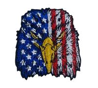 DoLife Attached USA Eagle Tactical Hook and Loop Patch - Embroidered Morale Patch with Hook Backing for Hats, Backpacks, Jackets, and Gear - Perfect for Military, Hiking, and Outdoor Adventures