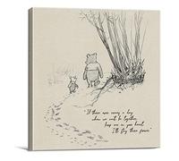 Dolimifa Classic Winnie the Pooh Wall Art Decor If There Ever Comes a Day Quote Canvas Painting Pictures Framed Print Sign Artwork Ready to Hang for Home Nursery (8x8 Inch)