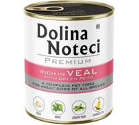 Dolina Noteci Premium Adult Wet Dog Food Mixed Variety Pack, Complete Dog Food, Gluten-Free (800 g (Pack of 4), Veal With Green Peas)
