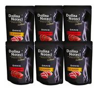 Dolina Noteci Premium Grain-Free Wet Cat Food Variety Pack, Complete & Balanced Meals for Adult Cats and Kittens, With Salmon Oil, Taurine, Vitamins & Minerals, No Artificial Additives, MIX 6x85g