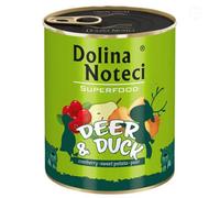 Dolina Noteci Premium Grain-Free Wet Dog Food - 80% Meat with Deer & Duck for Optimal Nutrition, Rich in Protein, Vitamins & Omega-3s, No Grains or Artificial Preservatives (Deer & Duck, 800g)