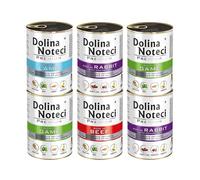 Dolina Noteci Premium Grain-Free Wet Dog Food - Flavour Variety Pack - No Poultry and Fish - Natural Complete Meal for Adult Dogs - High Meat Content - All Breeds Multipack (Flavour mix, 6x400g)