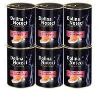 Dolina Noteci Premium Moist & Juicy Wholesome Grain-Free Cat Food - Natural Meat Recipes Enriched with Vitamins & Minerals for Happy, Healthy Cats! (Salmon, 6x400g)