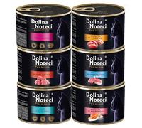 Dolina Noteci Premium Moist & Juicy Wholesome Grain-Free Cat Food - Natural Meat Recipes Enriched with Vitamins & Minerals for Happy, Healthy Cats! (Mix, 6x185g)