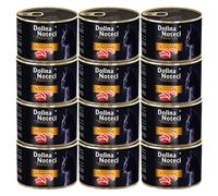 Dolina Noteci Premium Moist & Juicy Wholesome Grain-Free Cat Food - Natural Meat Recipes Enriched with Vitamins & Minerals for Happy, Healthy Cats! (Duck, 12x185g)