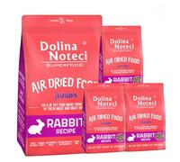 Dolina Noteci Premium Nutrient-Rich, Grain-Free Air Dried Dog Food with 80% Fresh Meat & Superfoods for Optimal Health - Perfect for Junior Dogs of All Breeds! (Rabbit, 4x1kg)