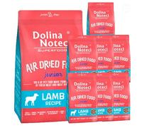 Dolina Noteci Premium Nutrient-Rich, Grain-Free Air Dried Dog Food with 80% Fresh Meat & Superfoods for Optimal Health - Perfect for Junior Dogs of All Breeds! (Lamb, 8x1kg)