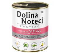 Dolina Noteci Premium Nutritious Wet Dog Food, Healthy Essential Nutrients & Unsaturated Fatty Acids, Gluten-Free, No Artificial Flavours - For Your Pup’s Happiness! (Veal With Green Peas, 800g)