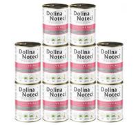 Dolina Noteci Premium Nutritious Wet Dog Food, Healthy Essential Nutrients & Unsaturated Fatty Acids, Gluten-Free, No Artificial Flavours - For Your Pup’s Happiness! (Veal With Green Peas, 10x400g)