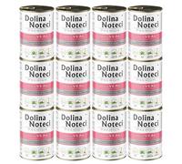 Dolina Noteci Premium Nutritious Wet Dog Food, Healthy Essential Nutrients & Unsaturated Fatty Acids, Gluten-Free, No Artificial Flavours - For Your Pup’s Happiness! (Veal With Green Peas, 12x400g)