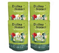 Dolina Noteci Premium SUPERFOOD Grain-Free Wet Dog Food for All Breeds - Natural Recipes, Tailored Nutrition, Unique Meats & Functional Supplements, No Additives (Deer & Duck, 4x300g)