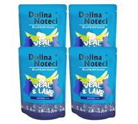 Dolina Noteci Premium SUPERFOOD Grain-Free Wet Dog Food for All Breeds - Natural Recipes, Tailored Nutrition, Unique Meats & Functional Supplements, No Additives (Veal & Lamb, 4x300g)