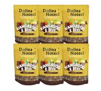 Dolina Noteci Premium SUPERFOOD Grain-Free Wet Dog Food for All Breeds - Natural Recipes, Tailored Nutrition, Unique Meats & Functional Supplements, No Additives (Kangaroo & Beef, 6x300g)
