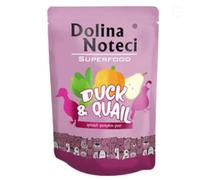 Dolina Noteci Premium SUPERFOOD Grain-Free Wet Dog Food for All Breeds - Natural Recipes, Tailored Nutrition, Unique Meats & Functional Supplements, No Additives (Duck & Quail, 300g)