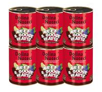 Dolina Noteci Premium Superfood Wet Dog Food with Beef & Goose Hearts, Grain-Free High Protein (6x800g)