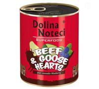 Dolina Noteci Premium Superfood Wet Dog Food with Beef & Goose Hearts, Grain-Free High Protein (800g)