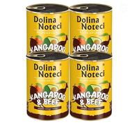 Dolina Noteci Premium Superfood Wet Dog Food with Kangaroo & Beef, Grain-Free High Protein (4x400g)