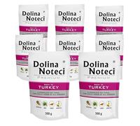 Dolina Noteci PREMIUM Wet Dog Food Variety Pack, Complete & Balanced Gluten-Free Meat-Rich Recipes, Omega-3 EPA & DHA, Digestive, Skin & Coat Support, No Artificial Colours Turkey, 8x500g