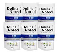Dolina Noteci PREMIUM Wet Dog Food Variety Pack, Complete & Balanced Gluten-Free Meat-Rich Recipes, Omega-3 EPA & DHA, Digestive, Skin & Coat Support, No Artificial Colours Cod & Broccoli, 6x500g