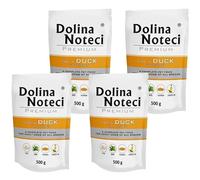 Dolina Noteci PREMIUM Wet Dog Food Variety Pack, Complete & Balanced Gluten-Free Meat-Rich Recipes, Omega-3 EPA & DHA, Digestive, Skin & Coat Support, No Artificial Colours Duck & Pumpkin, 4x500g