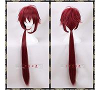DOLiSH7 Cosplay Wig DOLiSH7 GAME TRIGGER Re: vale IZUMI MITSUKI Cosplay Wig Nanase Riku Wine Red Long Wig Synthetic Hair 90cm