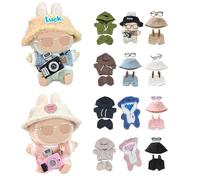 Doll 17Cm Doll Clothes Set For Doll Accessories Suit (Nodoll Only Clothes), Clothes, Cute Plush Clothes For 17Cm Doll Gifts For Boy And Girl,Stylish Crochet Outfit, Cute Dress Up Gift