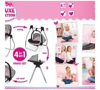 Bayer Design 63833AA Doll accessories 4-in-1 set Doll high chair, carrier, bed, swing - for a variety of role-play, 3+ years
