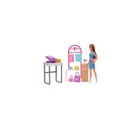 Barbie Doll & Accessories, Make & Sell Boutique Playset with Display Rack, Create Foil Designs, HKT78